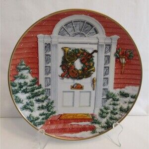 Franklin Mint/American Lung Association The Christmas Wreath Seal Plate 1991 VTG